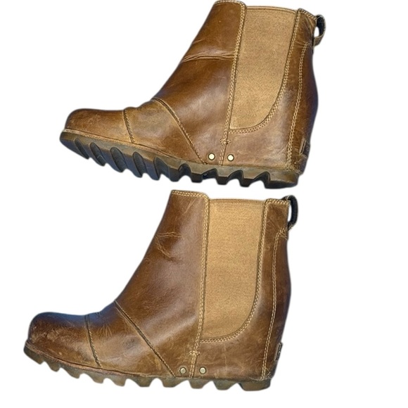 Sorel Shoes - SOREL Womens Lea Wedge Boot, Camel Brown,